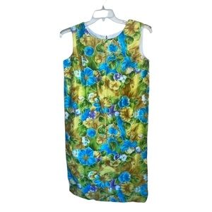 🌻 Perfection made in Okinawa Island Print Sleeveless Cotton Dress. Size 16